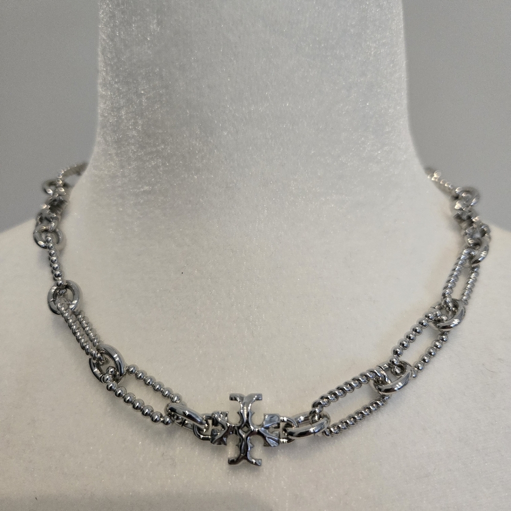 Tory Burch Roxanne Silver Chain Necklace *NWOT*
